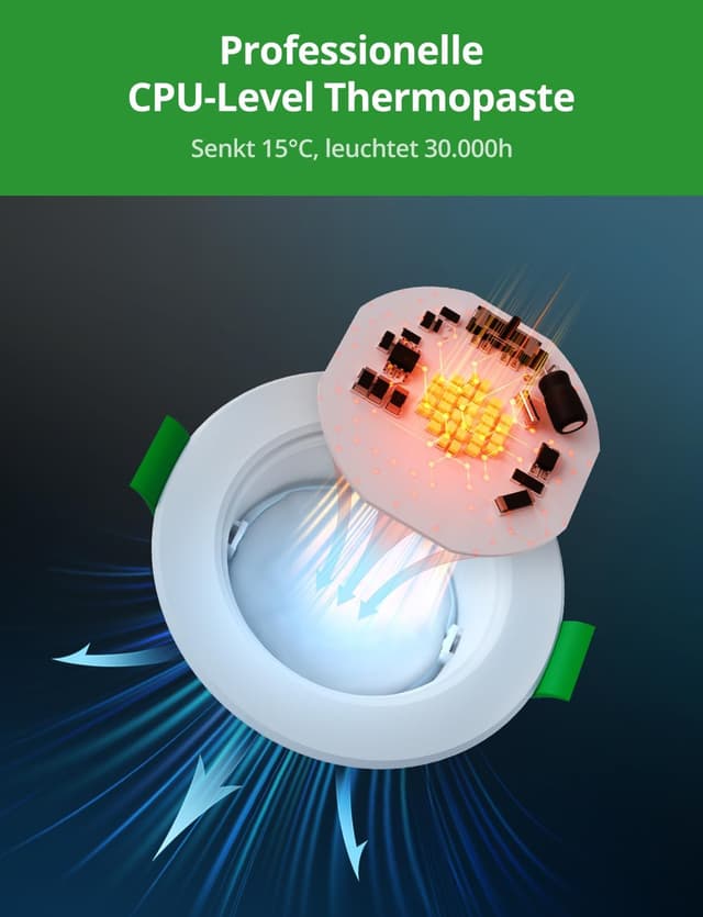 Detalle 2 de HOMEOW 20er LED Einbaustrahler 5W