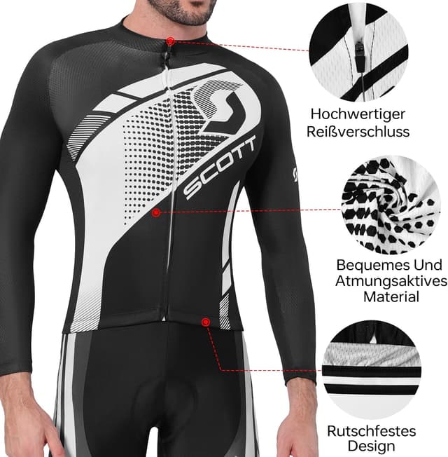 Detalle 2 de Radtrikot-Set Herren mit 5D Polster