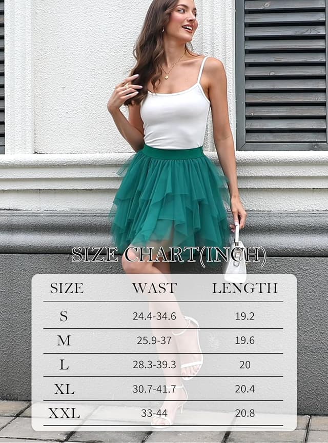 Thumbnail 5 de Girstunm Mini Tüllrock Damen Hoch Taille 1️⃣ 🎀📸