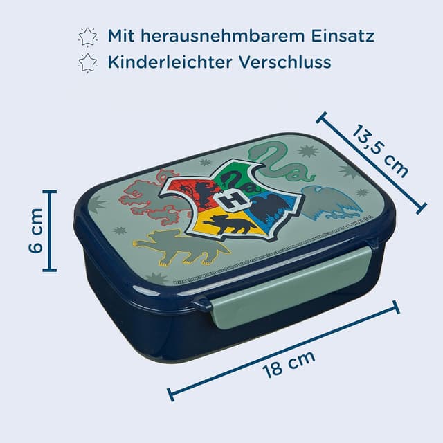 Detalle de Scooli Set di stoviglie per bambini Harry Potter (cestino per il pranzo e borraccia) dai 4 anni, in plastica BPA Free