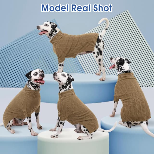 Thumbnail 6 de Queenmore XL Dog Sweater XL warm turtleneck for retriever