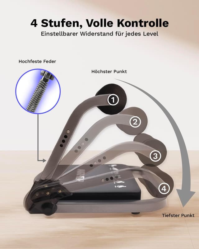 Detalle 2 de AIRHOP 8-in-1 Smart Core Ab Machine: klappbarer Bauchtrainer bis 100 kg für Zuhause & Büro