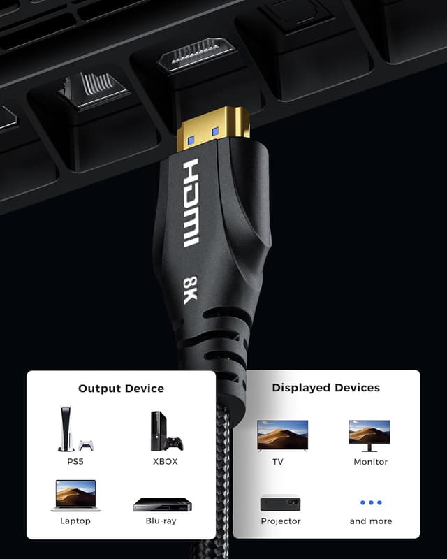 Thumbnail 4 de Cratree HDMI Cable 15FT Certified 8K Ultra High Speed