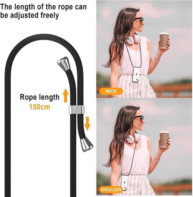 Detalle 2 de XTCASE Coque iPhone 14 transparente avec cordon