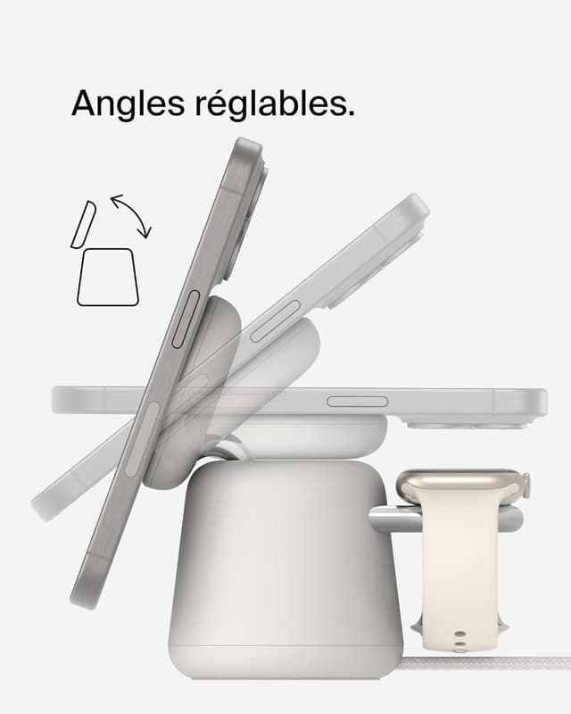 Thumbnail 5 de Belkin BoostCharge Pro Station 2-en-1 Qi2 Beige