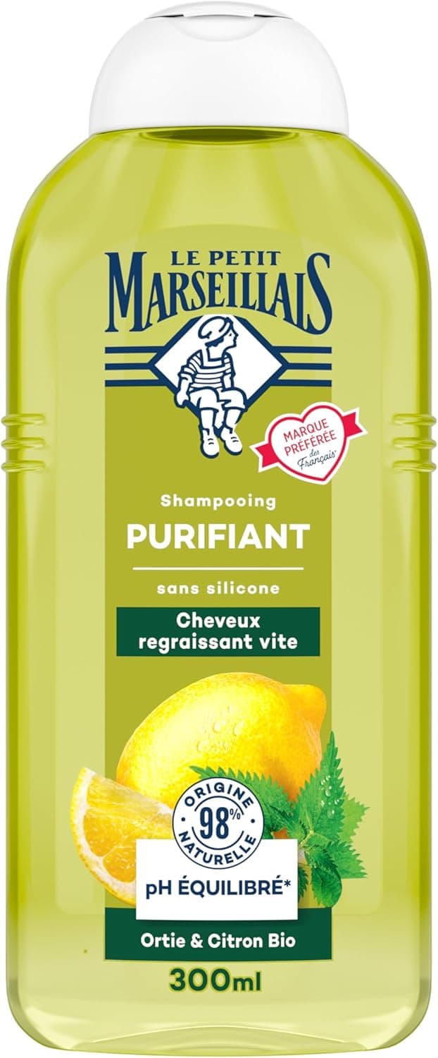 Detalle de Le Petit Marseillais Shampoo Purificante Biologico Ortica & Limone senza silicone (300 ml)