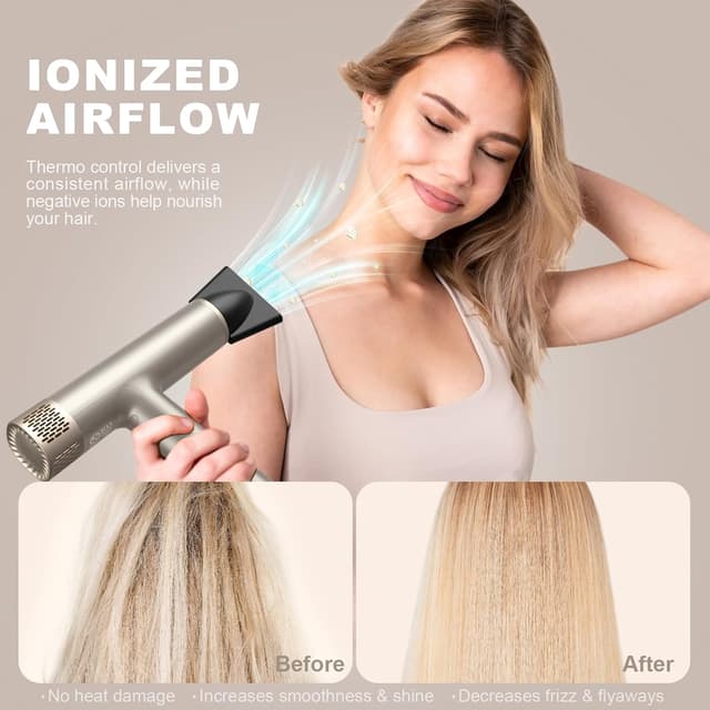 Detalle de YAPOY 110,000 RPM hair dryer with ion