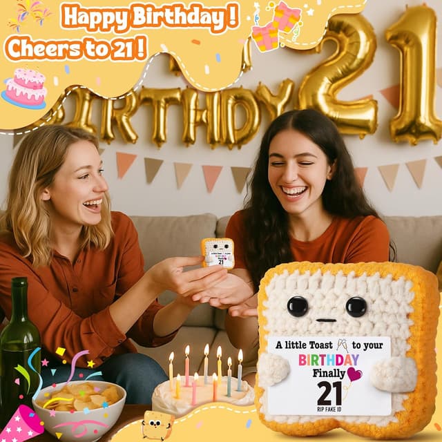 Thumbnail 5 de Ovrrcame Finally 21" Crochet Toast Keepsake 21