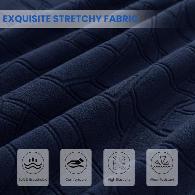 Detalle 2 de Ystyle copri testiera letto matrimoniale/singolo elasticizzata blu navy (180 cm) antipioggia e antipolvere