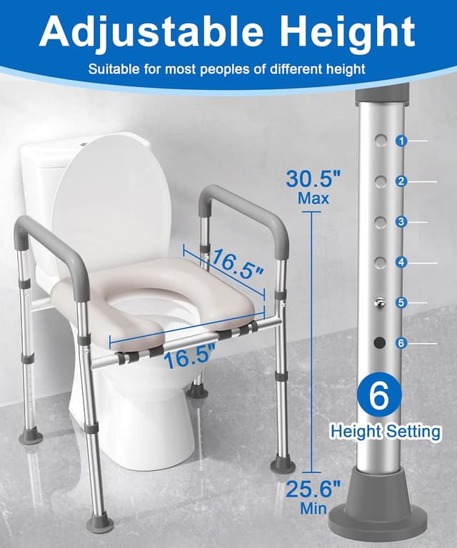 Detalle de HOMLAND raised toilet seat riser 23.2in