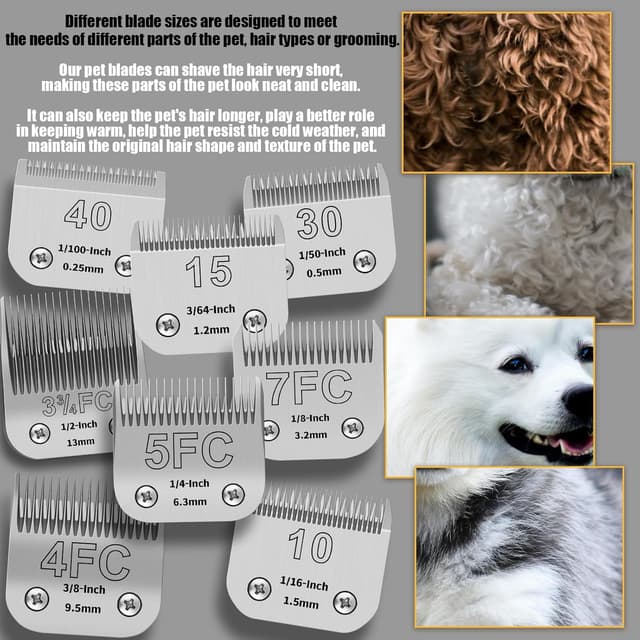 Thumbnail 3 de Lames en acier inoxydable pour tonte animale, lot de 8 ⚙