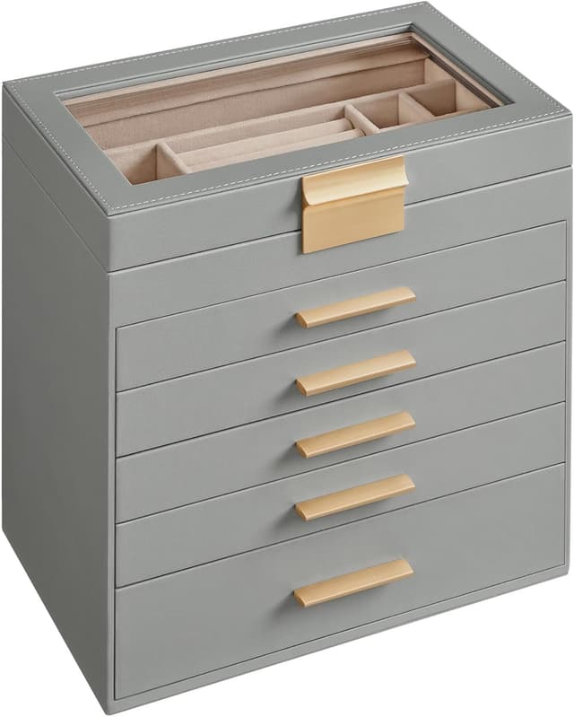 Imagen de SONGMICS Scatola Portagioie 6 livelli grigio tortora en OfertitasTOP