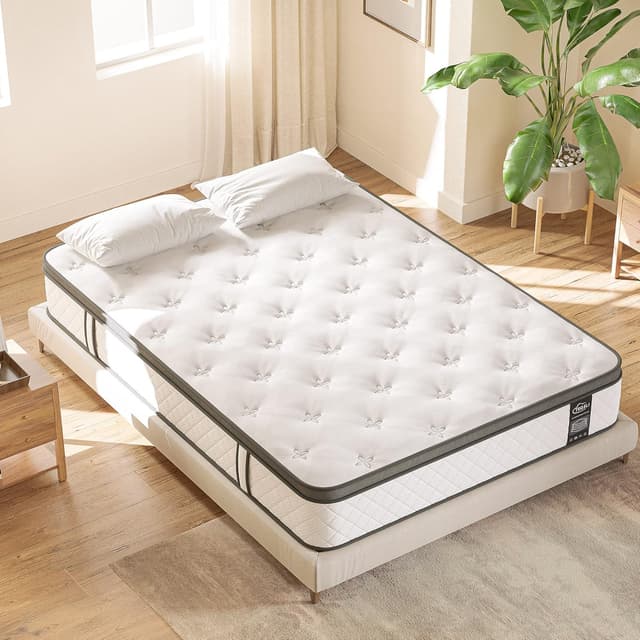 Detalle 2 de TeQsli 4FT6 10 Inch Hybrid Double Mattress 135x190x25cm