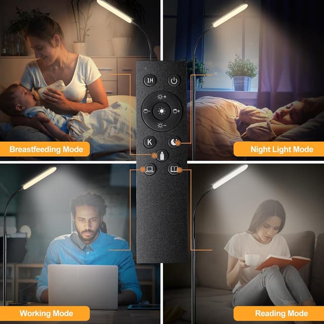 Detalle 2 de marctronic Floor Lamp (18W, 1800LM) with Remote, Smart Plug, and Dimming