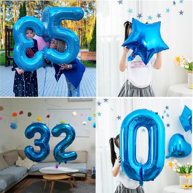 Thumbnail 6 de Blau Folienballon 16 Geburtstag 32" 🎈