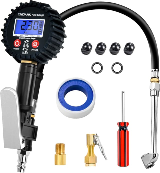 Detalle de ENDARK Digital Tyre Pressure Gauge and Inflator (Car, Bike, Truck, Motorcycle)