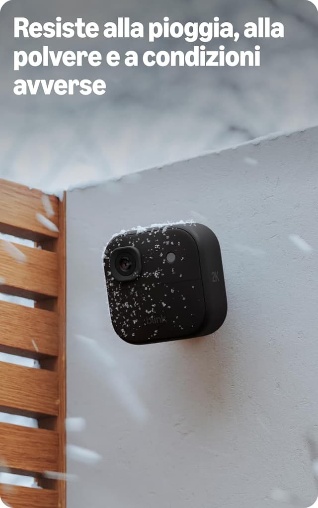 Detalle de Videocamera esterna 2K+ Blink (ultimo modello) con audio bidirezionale e visione a colori in low light