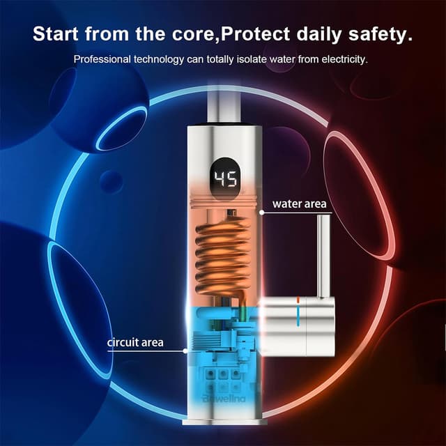 Thumbnail 4 de Briwellna Edelstahl Heiß wasserhahn 3200 W