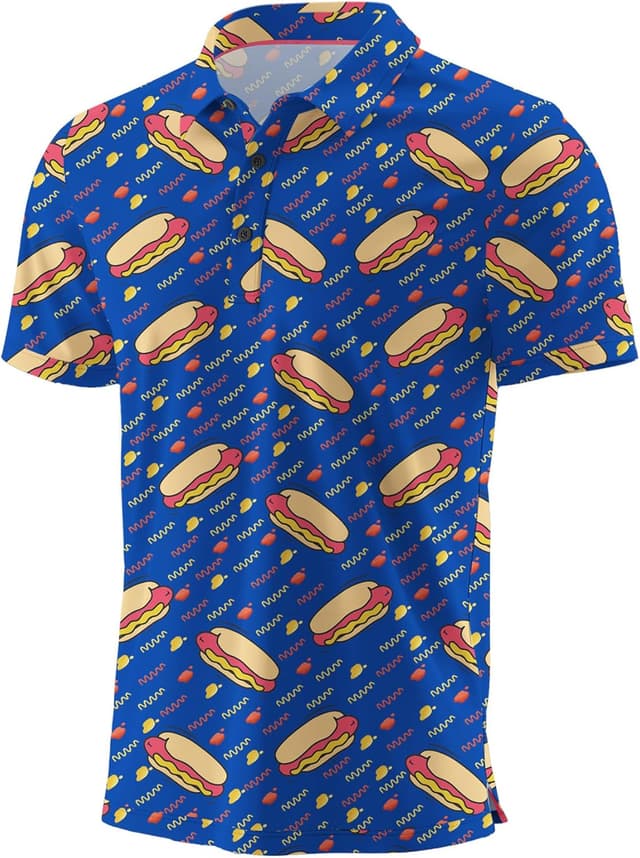 Thumbnail 6 de QIXING Summer Men’s Golf Polo Shirt — moisture-wicking, quick-dry, printed short-sleeve performance polo