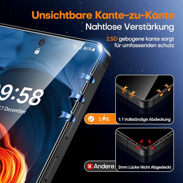 Thumbnail 5 de LϟK Displayschutz für Samsung Galaxy S26 Ultra 2er Set