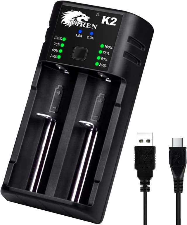 Detalle de Imren 26650 10400 battery charger
