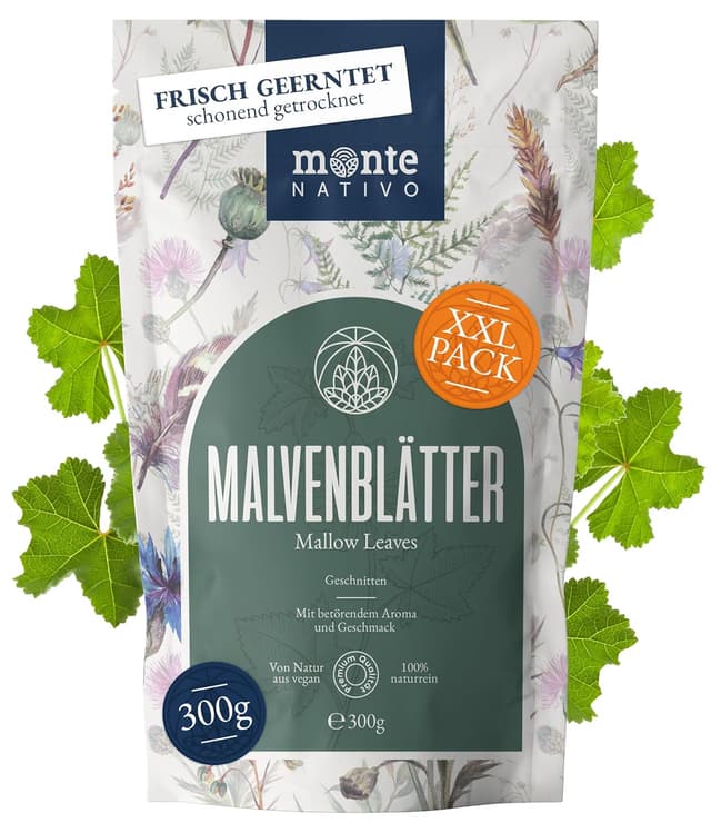 Detalle de Malventee Monte Nativo (300 g) – lose Malvenblätter, schonend getrocknet, ohne Zusatzstoffe