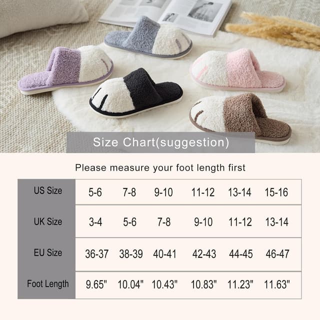 Detalle de GOEWY Winter Hausschuhe Damen mit Tiermotiv – warme, rutschfeste Plüsch-Pantoffeln für Indoor & Outdoor