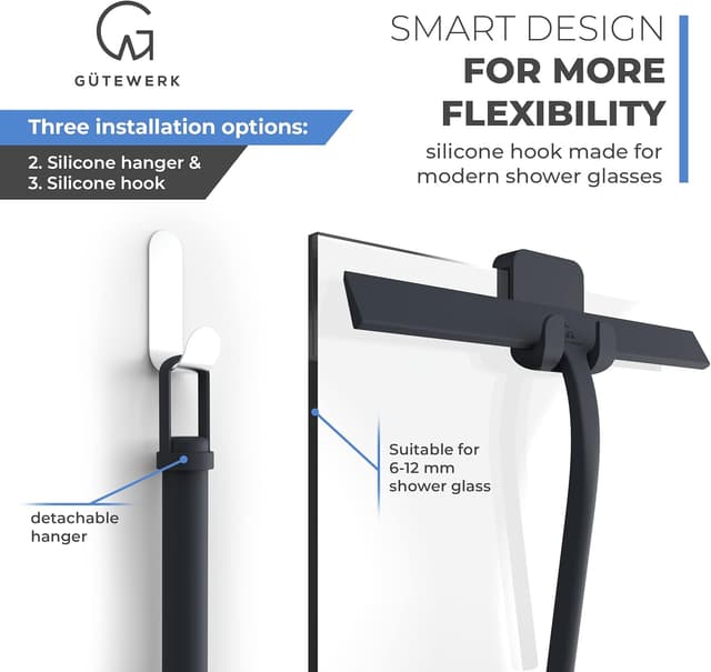 Thumbnail 4 de GÜTEWERK Rasqueta Ducha Profesional 28cm 🧼 Sin Taladro