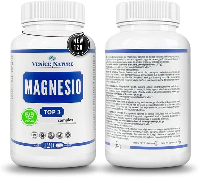 Thumbnail 1 de Venice Nature Magnesium Complex 🌿 120 Cápsulas Veganas