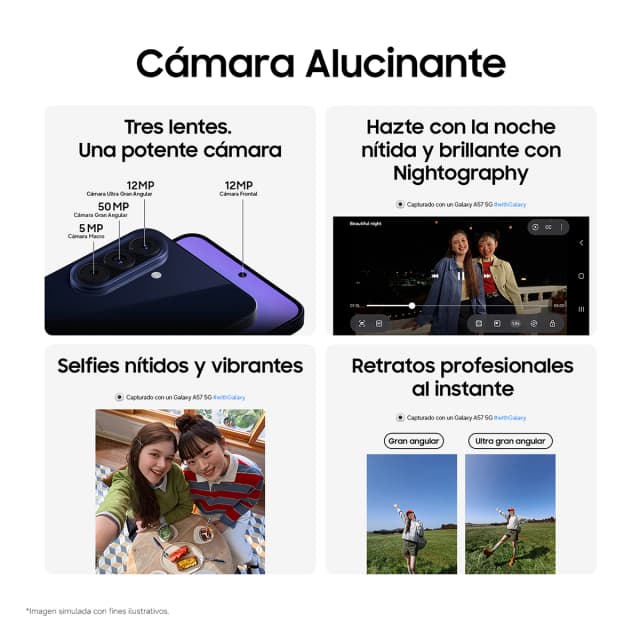 Detalle de Samsung Galaxy A57 12GB 512GB móvil 5G