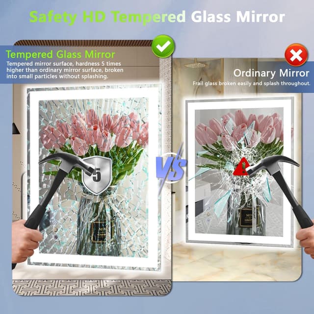 Thumbnail 5 de Callsky 24" x 32" LED Bathroom Mirror with Dimmer 🪞