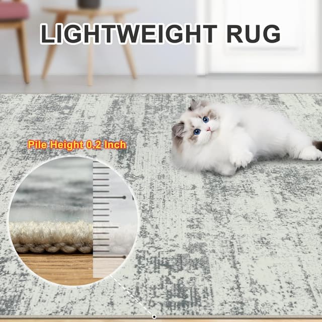Thumbnail 6 de PLHXFR 8x10 Washable Area Rug