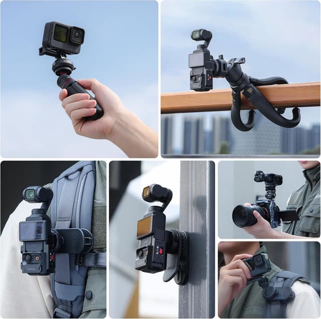 Detalle 2 de ULANZI CK01 Cka Schnellwechsel-Basisset für Action-Kameras (1/4-Zoll) – Schnellwechselplatte & Set