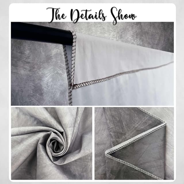 Detalle 2 de Haboke Abstract Professional Photography Backdrop (Grey, 8x12ft) with Top Roller Pocket