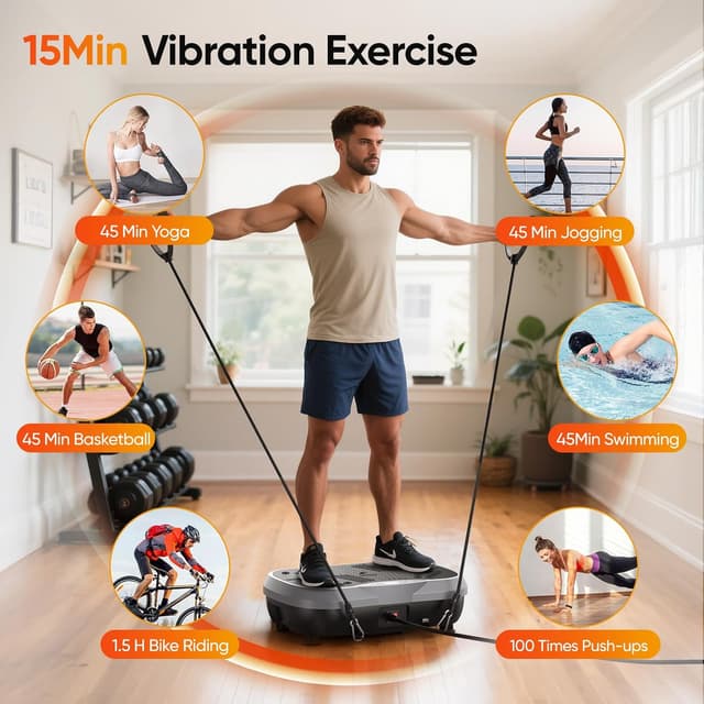 Thumbnail 6 de Kidken Vibrationsplatte Ganzkörper-Workout