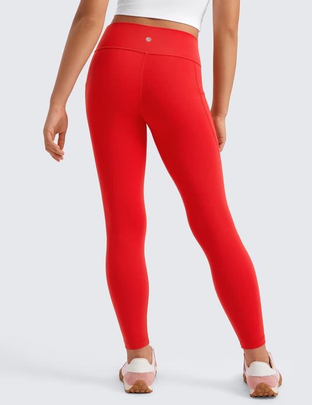 Detalle de CRZ YOGA Ragazze Butterluxe leggings con tasche, vita alta per danza, yoga e sport