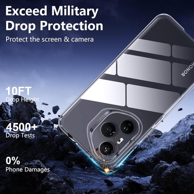 Detalle de Fitudoos Handyhülle für Honor 400 Pro – weiche TPU-Flüssigsilikonhülle in Klar