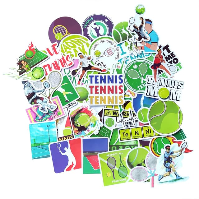 Detalle de Tennis Stickers & Laptop Stickers Vinyl Pack (50 waterproof sports decals)