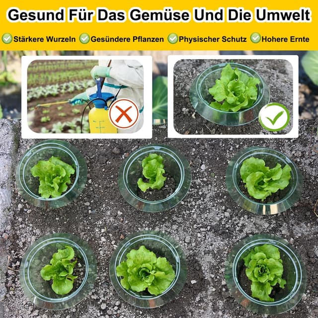 Thumbnail 6 de Emyimom 20er Schneckenschutzring (Schneckenkajak) – 24 cm Durchmesser, zum Einstecken in die Erde