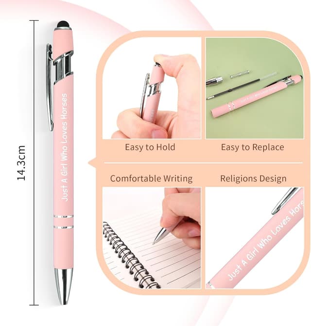 Detalle 2 de Horse stationery set for girls, A6 notebook