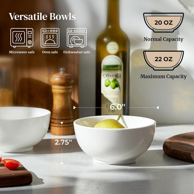 Thumbnail 1 de DOWAN 22 OZ ceramic bowls Set 4 🍽