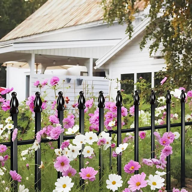 Thumbnail 5 de ARIFARO Decorative Metal Garden Fence 81 cm high, 5-pack 🏡