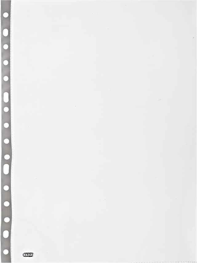 Detalle de Elba Fundas plástico folio A4 100 unidades 📄