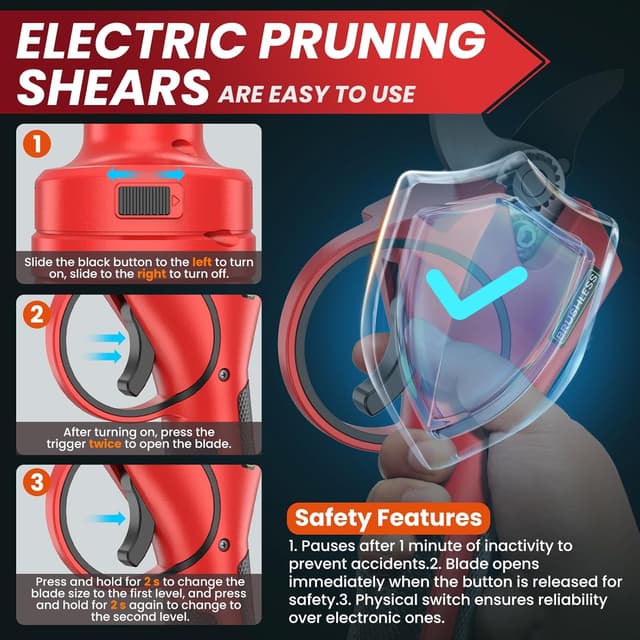 Detalle 2 de MuatCtarom forbici potatura a batteria 21V