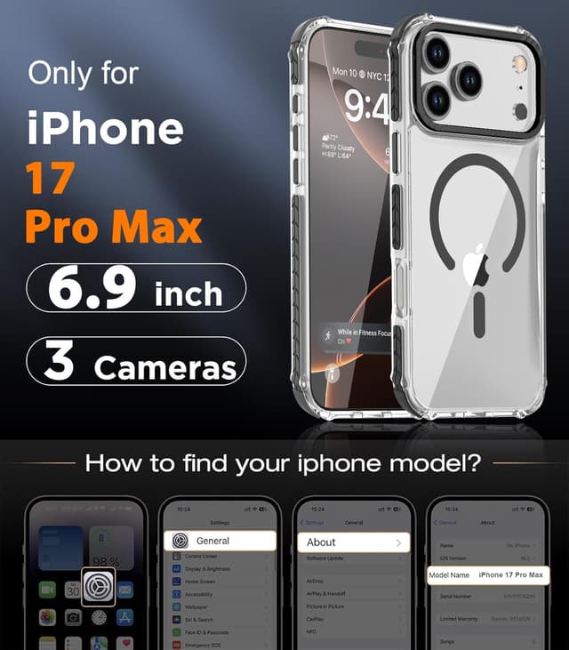 Detalle 2 de DEERLAMN Strong Magnetic Case 6.9-Inch