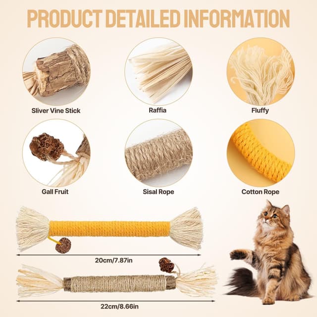 Detalle 2 de SUOXU cat chew rope toy