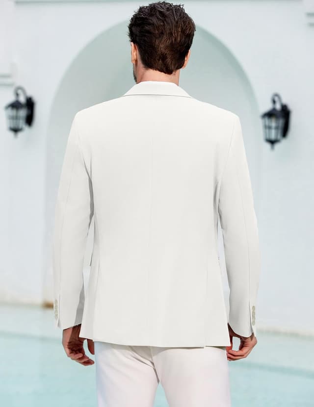 Detalle de COOFANDY Giacca blazer da uomo sportiva casual con 1 bottone, business casual