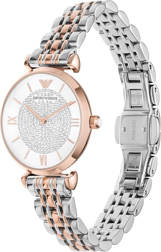 Detalle 2 de Emporio Armani AR1926 reloj mujer cuarzo oro rosa/plata