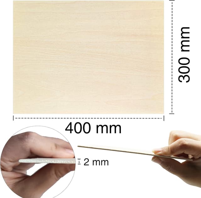 Thumbnail 4 de OWLKELA Compensato 400x300 mm 2 mm 🪵