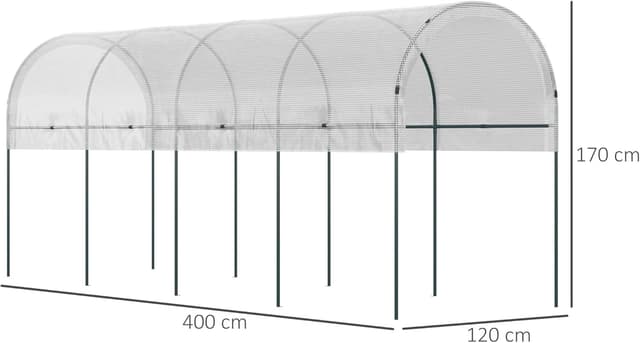 Thumbnail 5 de Outsunny Serre de Jardin 400 x 120 x 170 cm